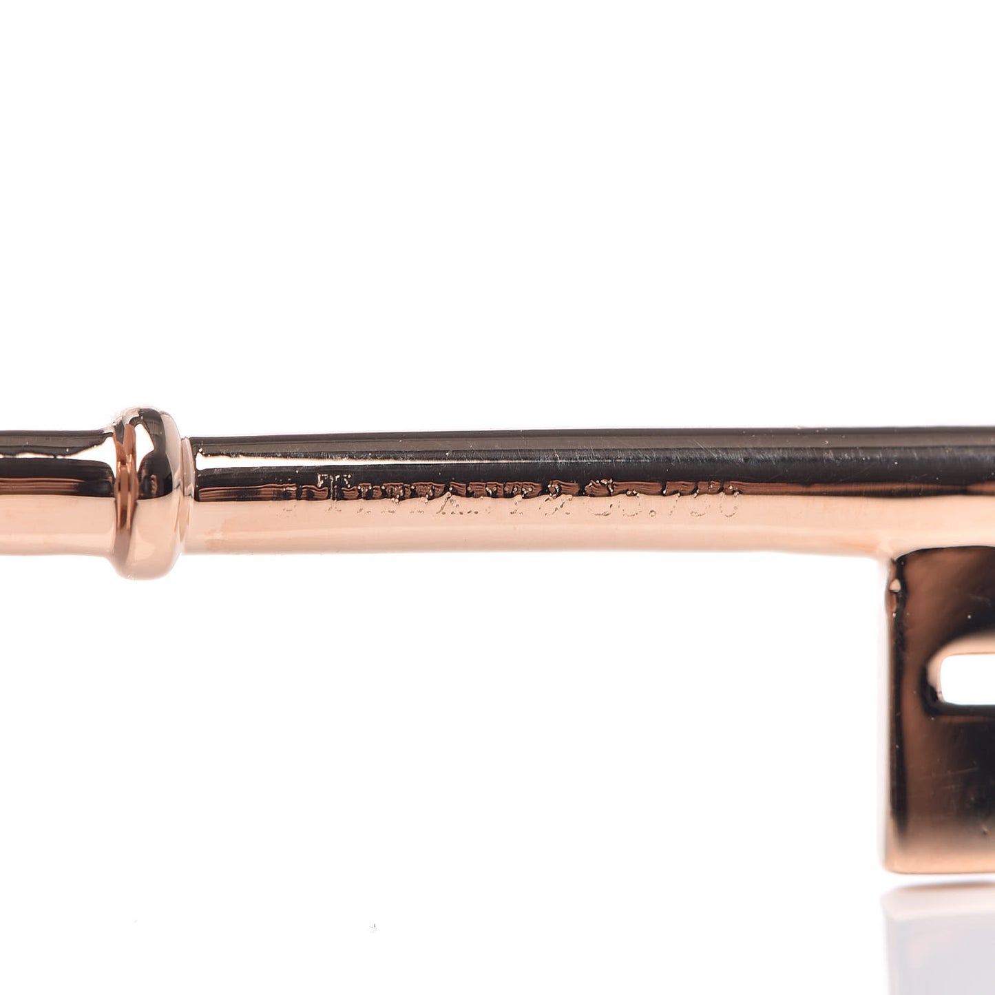 18K Rose Gold Diamond Clover Key Pendant