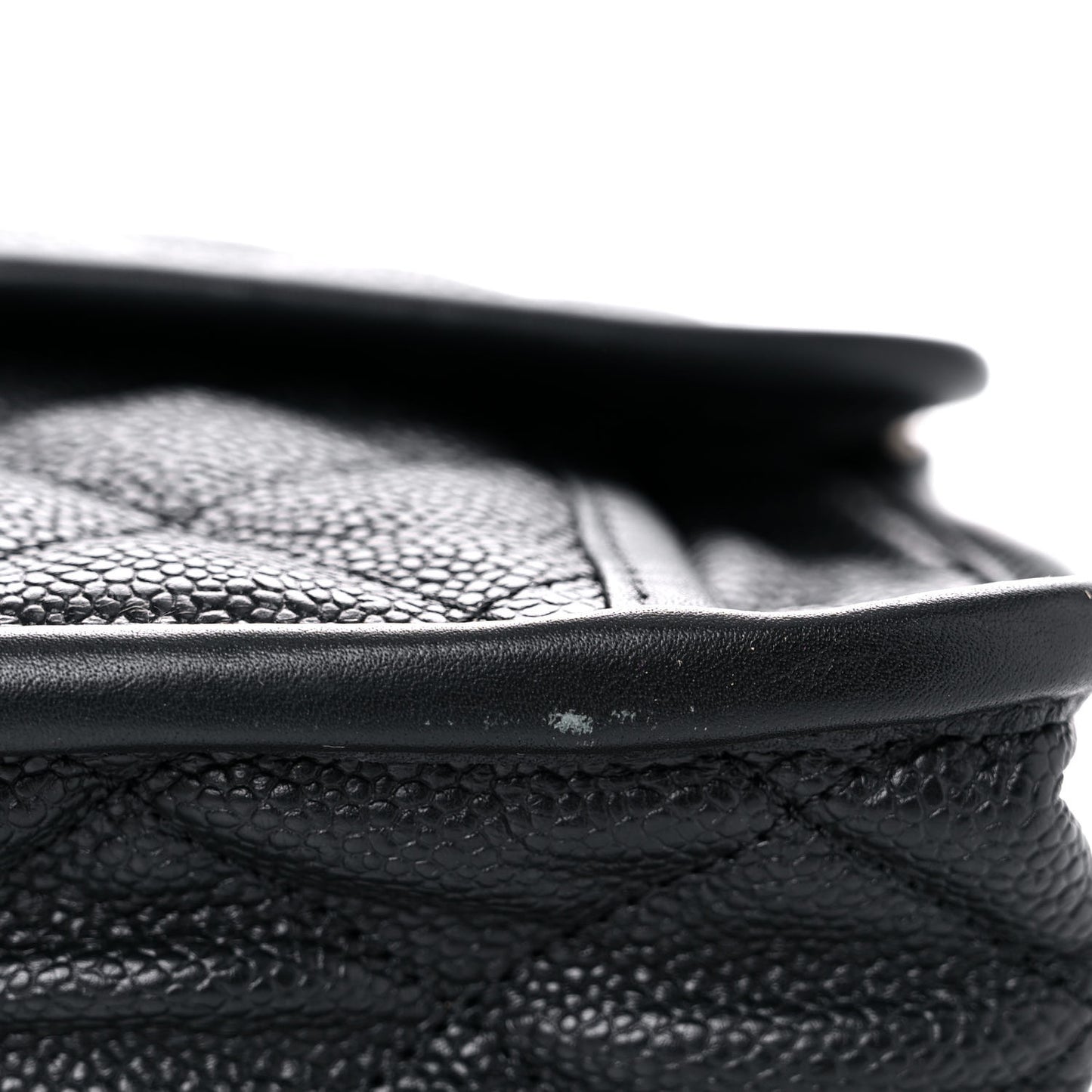 Caviar Quilted Medium French Riviera Flap Black