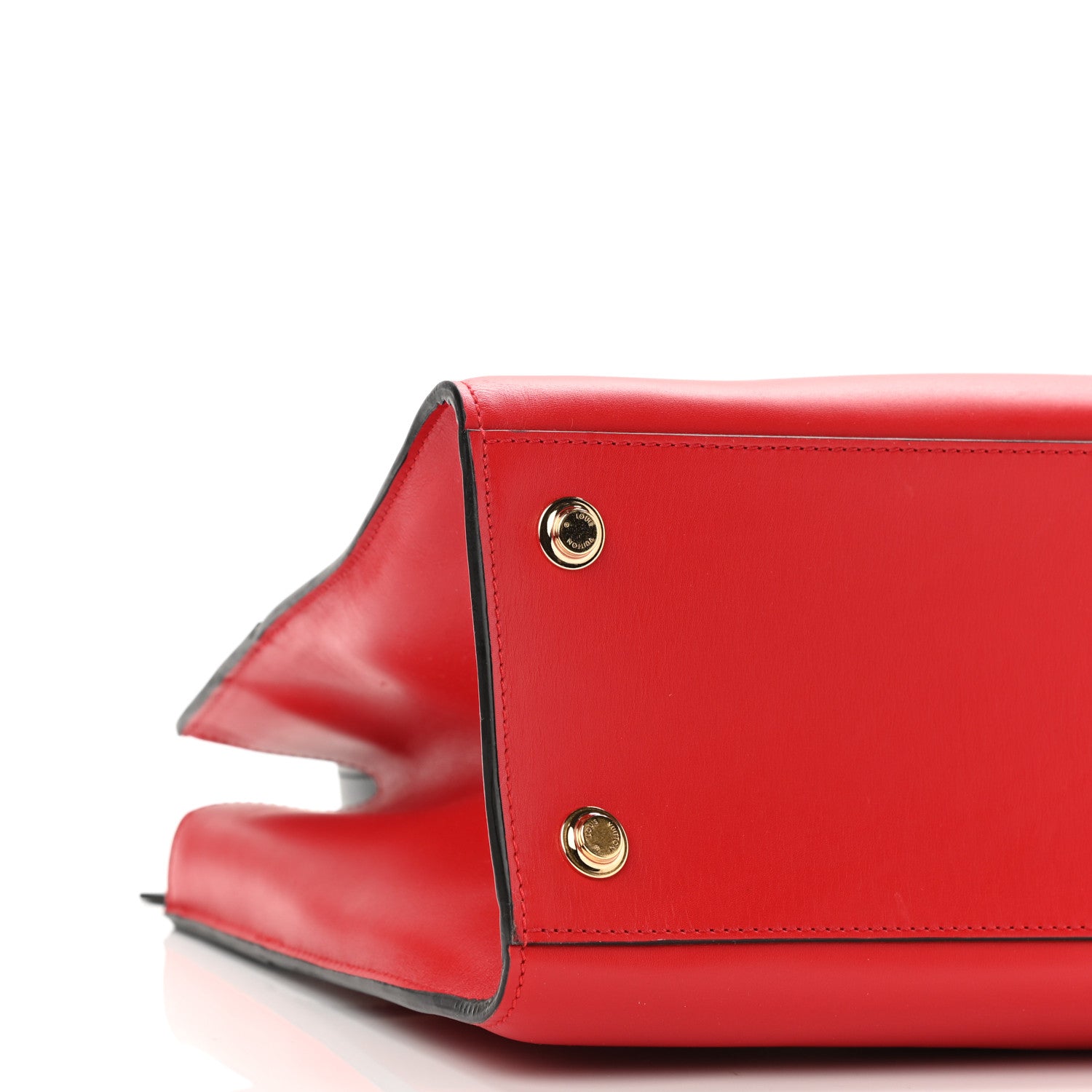 Louis Vuitton Calfskin City Steamer MM Rouge Black 5 of 10