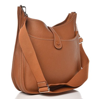 Hermes Taurillon Clemence Evelyne III GM Gold 3 of 7