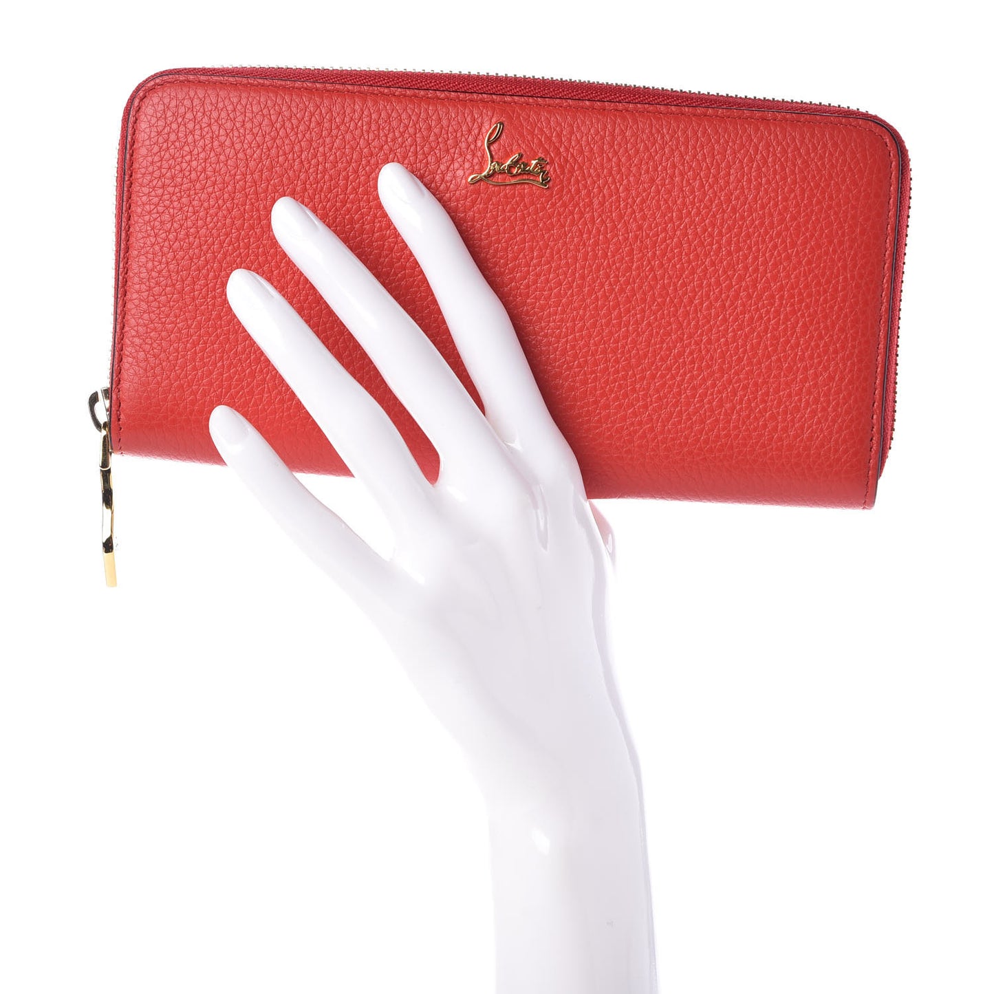Calfskin Panettone Zip Around Wallet Red