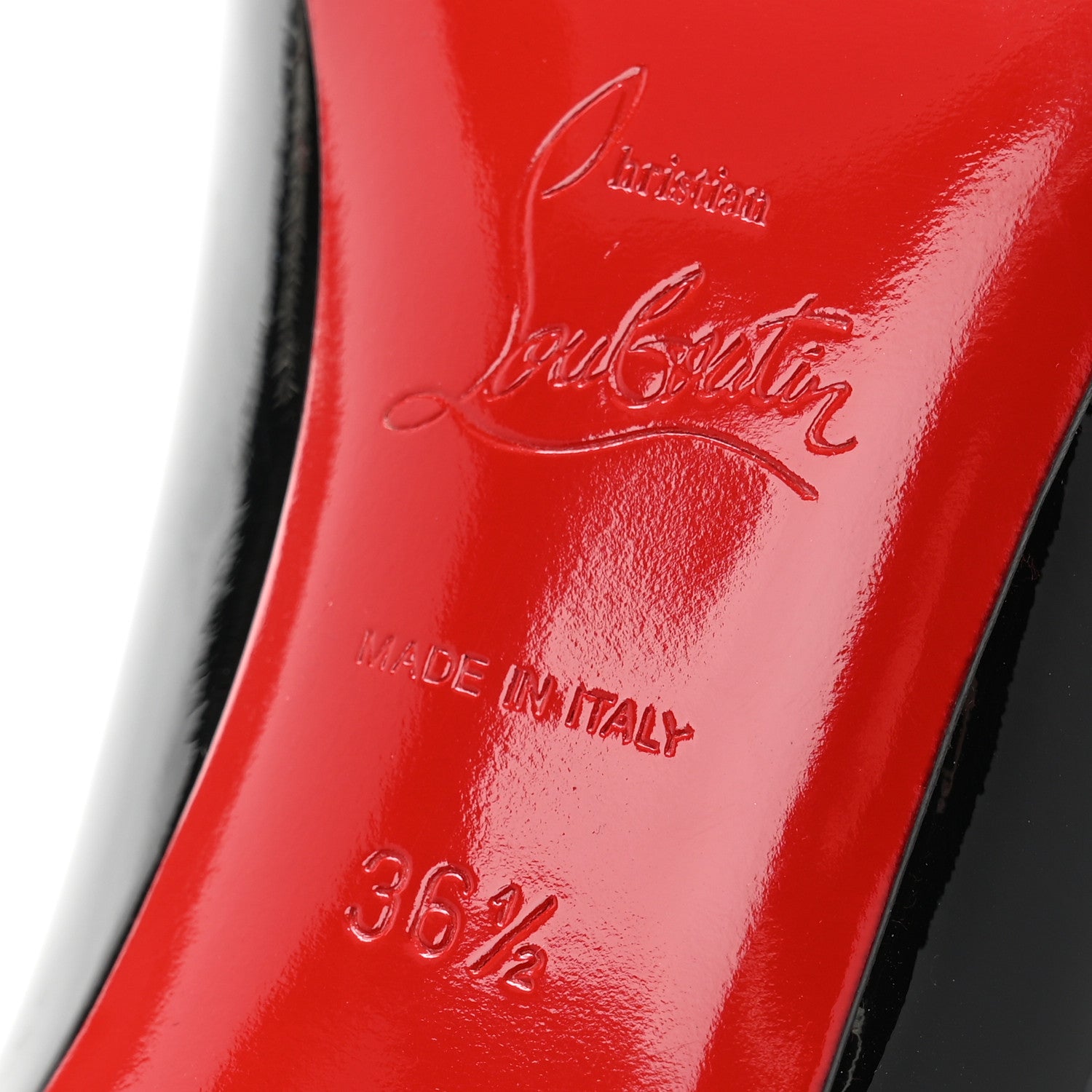 Christian Louboutin Patent Decollete 554 85 Pumps 36.5 Black 7 of 8