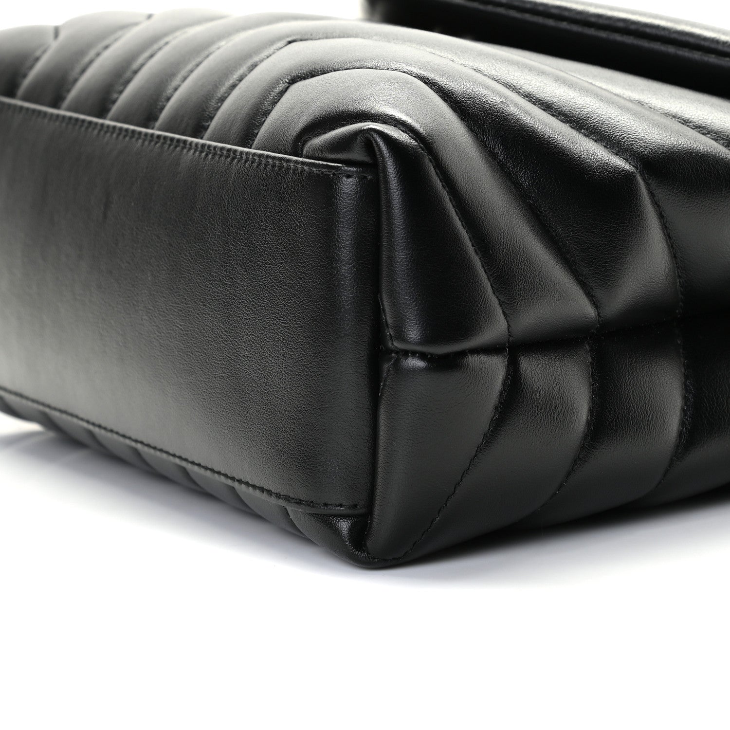 Saint Laurent Calfskin Y Quilted Monogram Small Loulou Chain Satchel Black 6 of 10