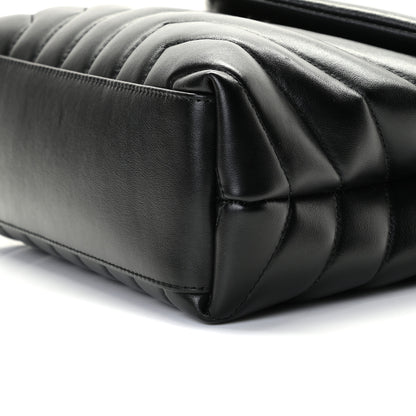 Saint Laurent Calfskin Y Quilted Monogram Small Loulou Chain Satchel Black 6 of 10