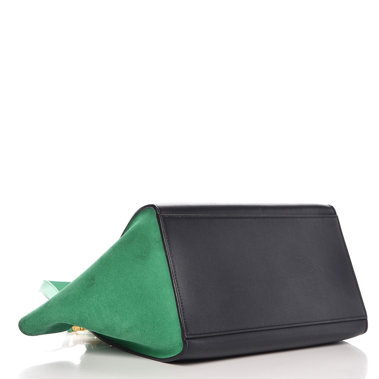 Smooth Calfskin Suede Small Bi-Color Trapeze Palm