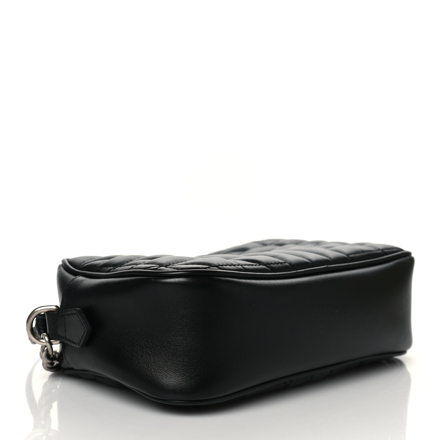 Calfskin Matelasse Aria Small GG Marmont Chain Shoulder Bag Black
