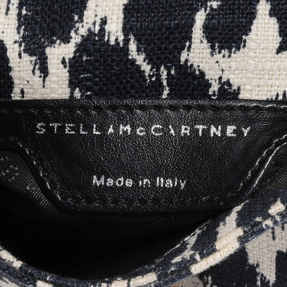 Stella McCartney Linen Leopard Falabella Crossbody Navy Grey 8 of 8