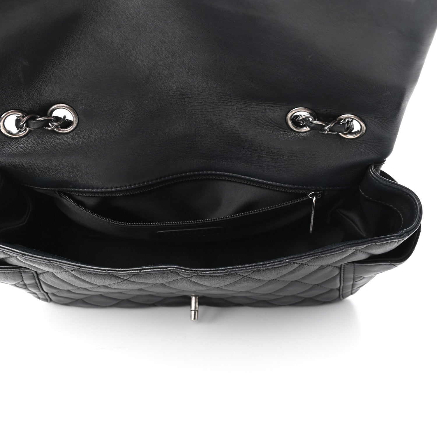 Chanel Lambskin Quilted Large Around Pockets Flap Black 5 of 9