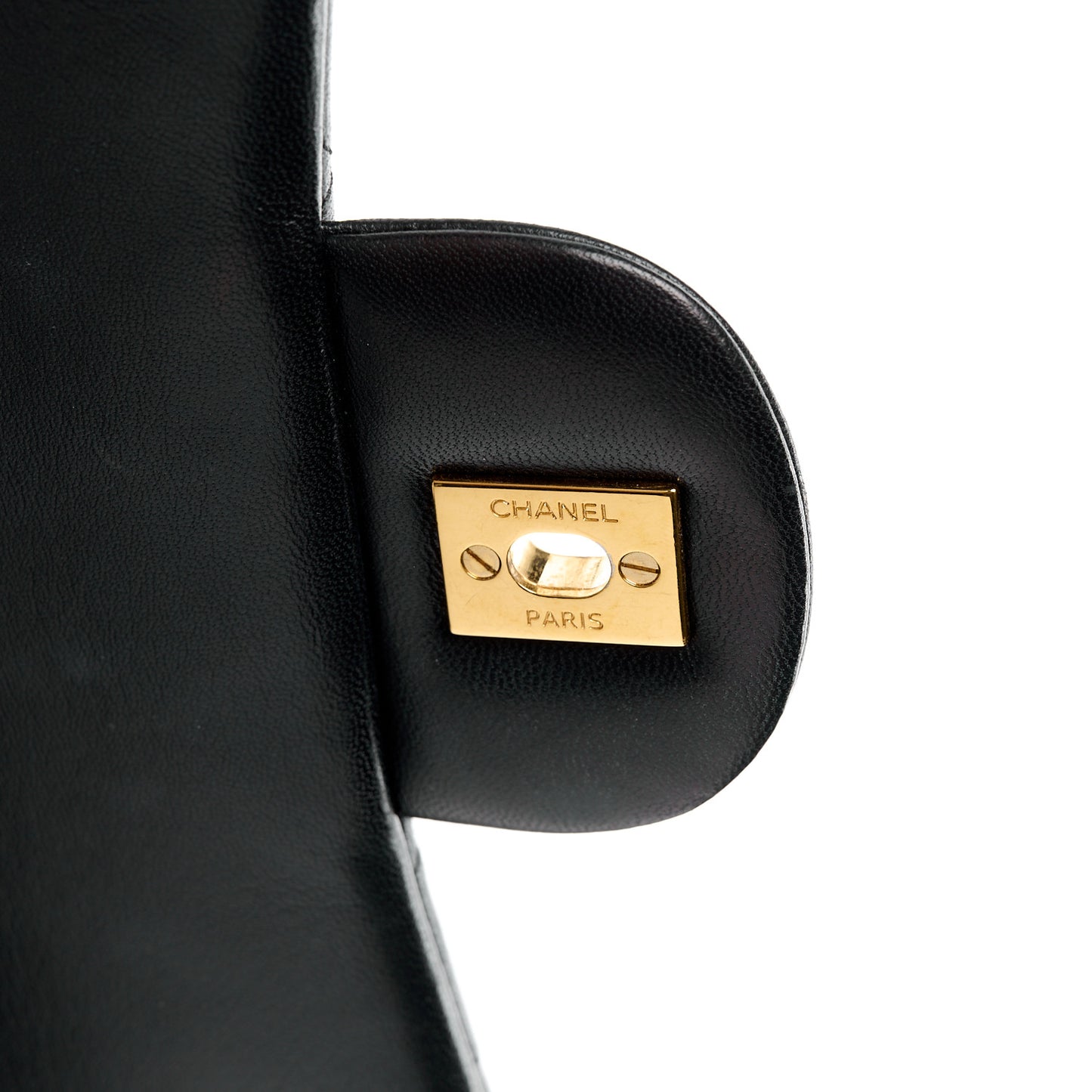 Lambskin Quilted Maxi Double Flap Black