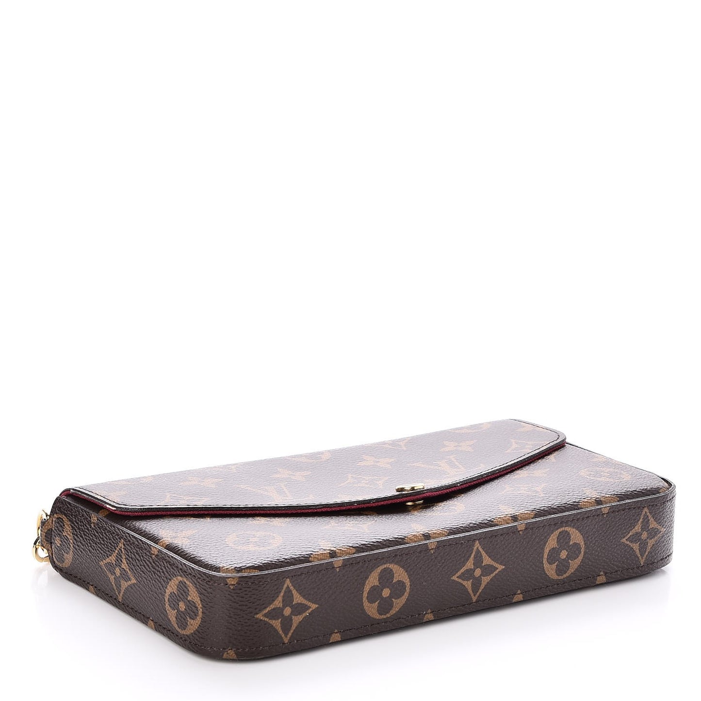 Monogram Pochette Felicie Chain Wallet Fuchsia
