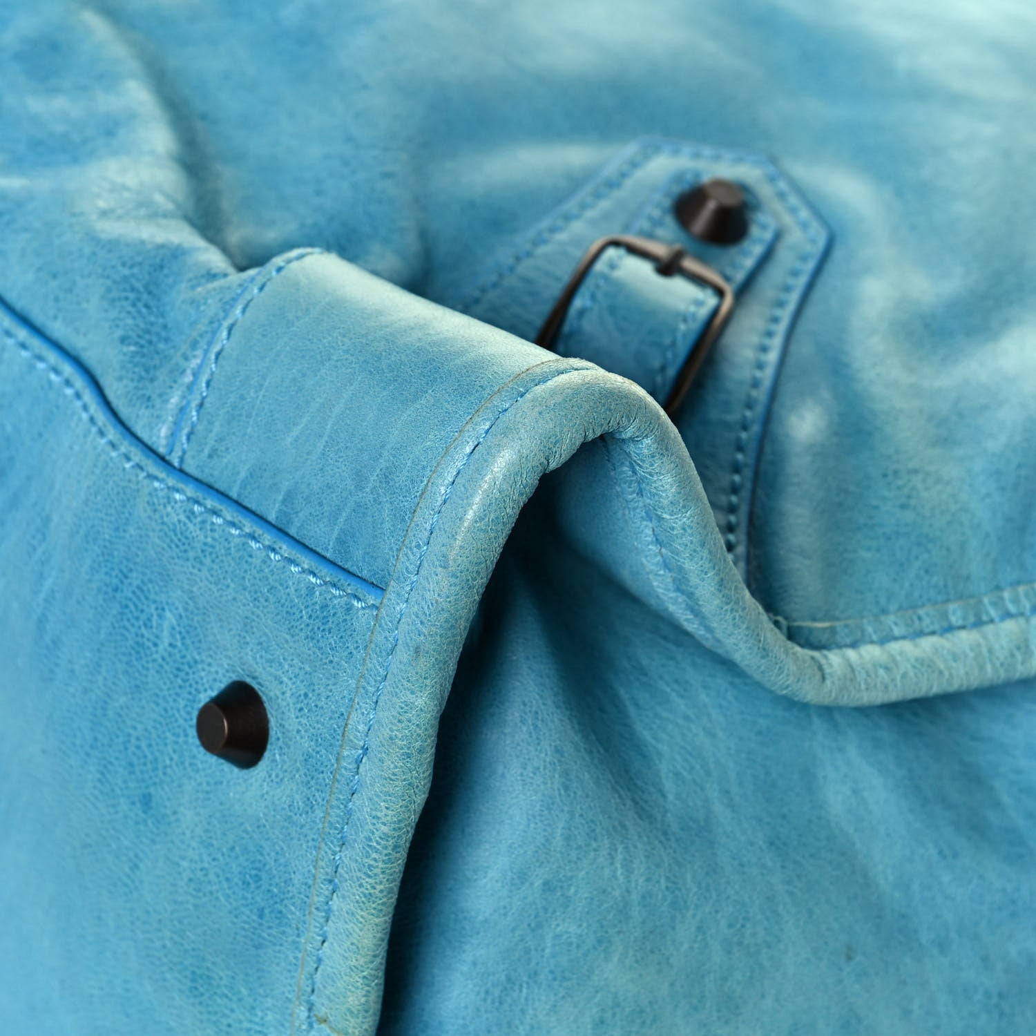 Balenciaga Agneau Classic Hardware Weekender Sky Blue 9 of 24