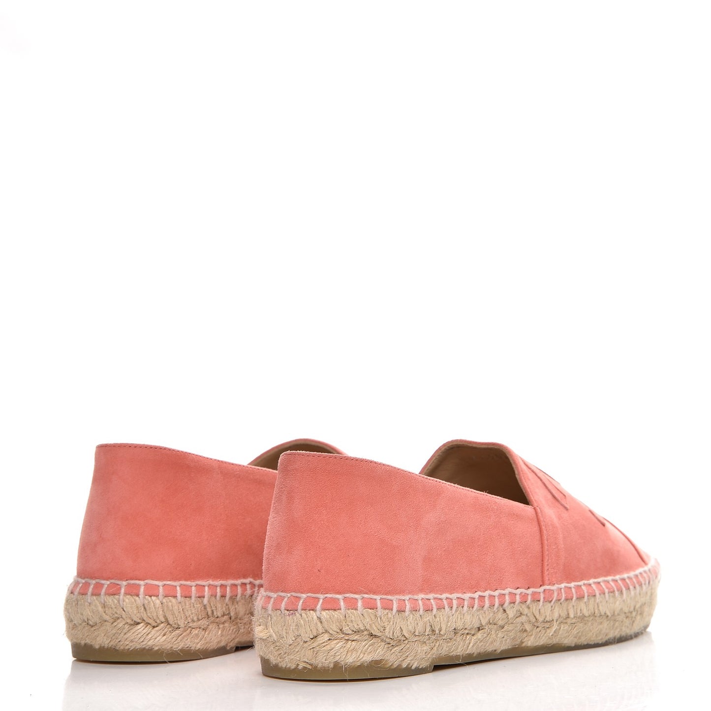 Suede Lambskin CC Espadrilles 39 Pink