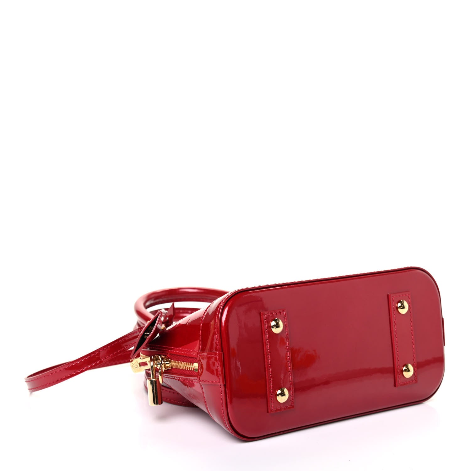 Louis Vuitton Vernis Rayures Alma BB Pomme D'Amour 3 of 4