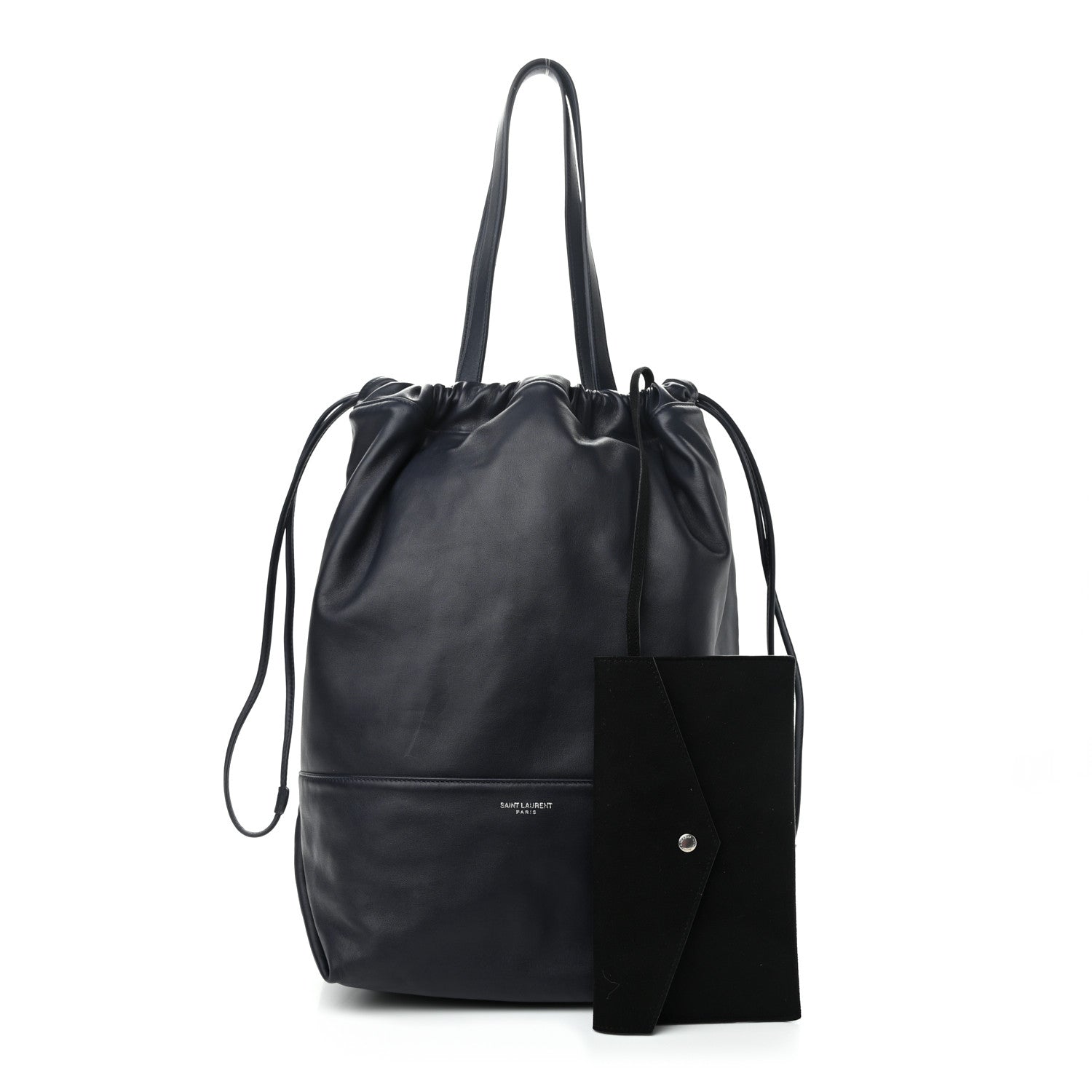 Saint Laurent Lambskin West Shopping Bag Dark Notte 1 of 11