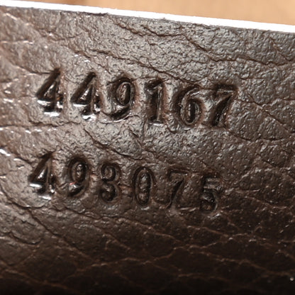 Gucci Monogram Dollar Calfskin Boston Duffle Bag Beige Ebony Testa di Moro Marrone Scuro 6 of 11