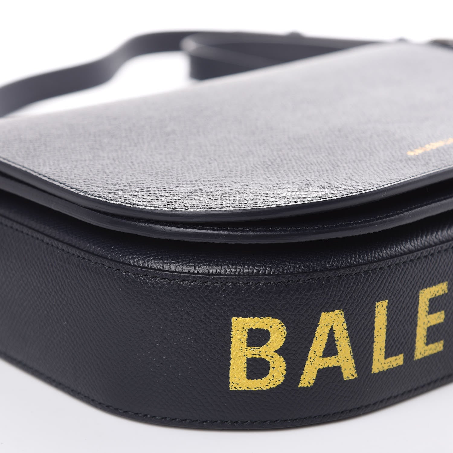 Balenciaga Signature Grained Calfskin Logo S Ville Day Bag Bleu Tempete Jaune 7 of 9