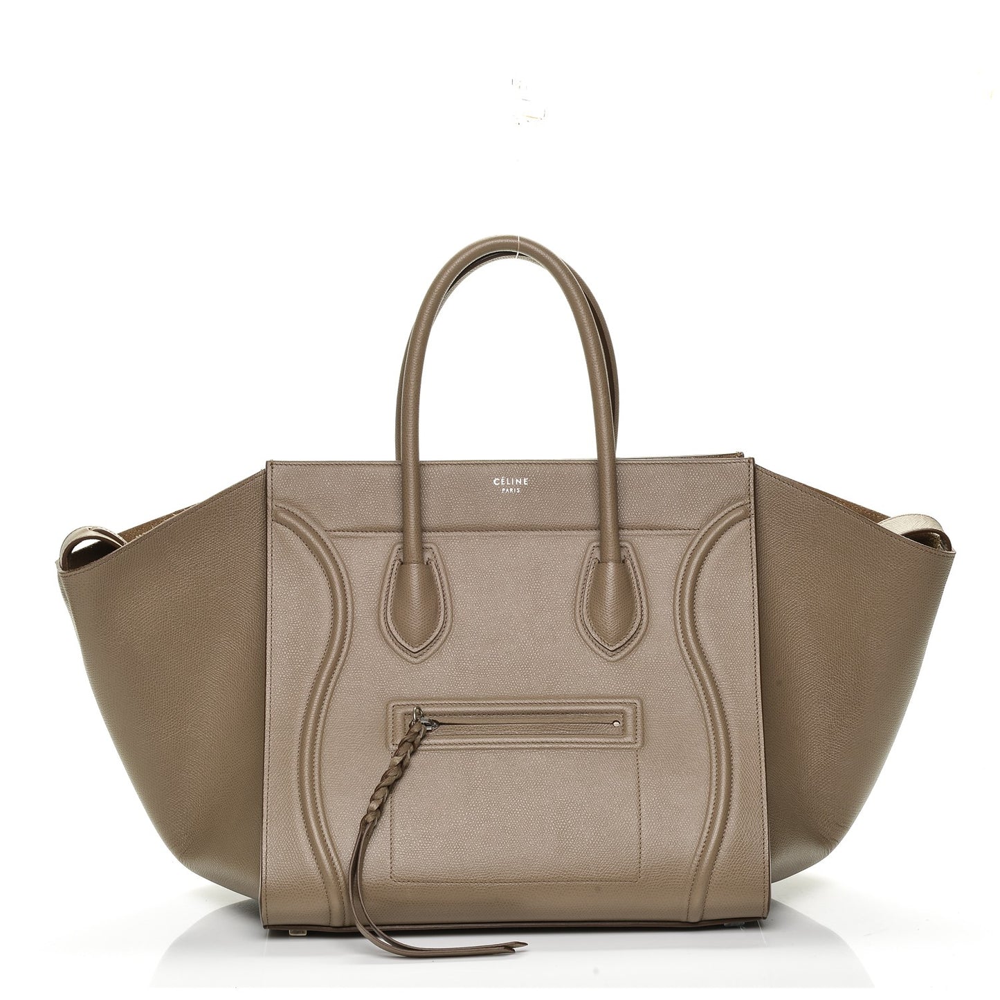 Grained Calfskin Medium Phantom Luggage Taupe