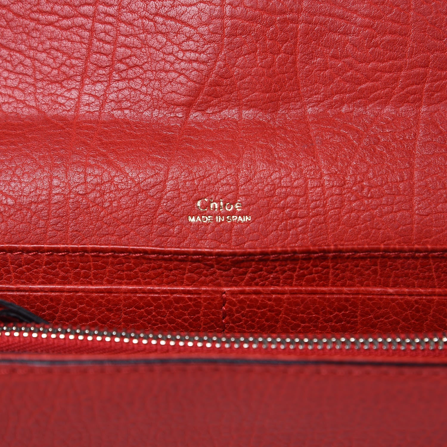 Chloe Calfskin Aurore Wallet Holly Berry 6 of 13