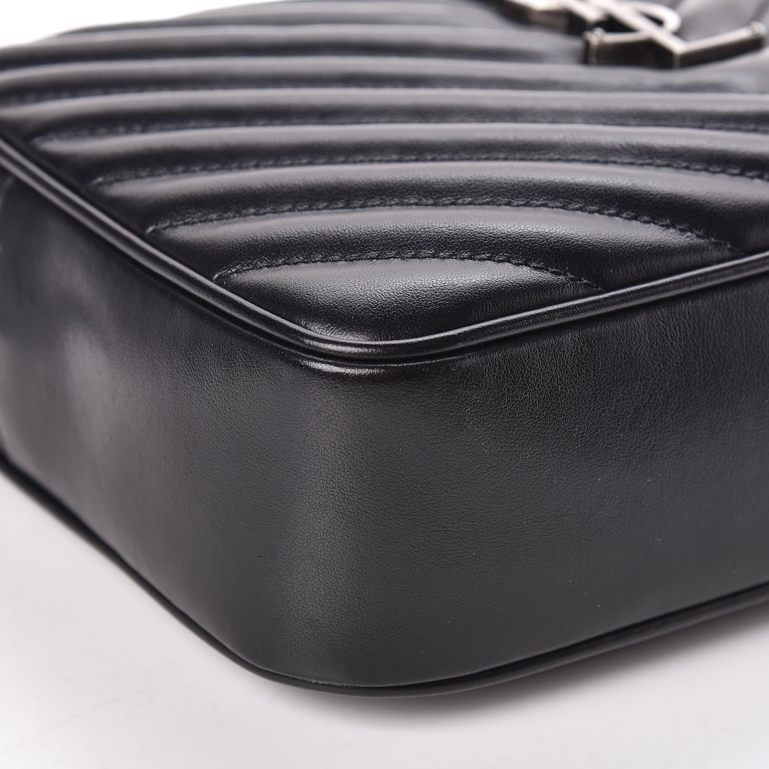 Saint Laurent Calfskin Matelasse Monogram Lou Camera Bag Black 7 of 9