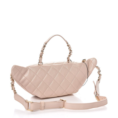 Chanel Iridescent Calfskin Quilted All About Waist Belt Bag Beige 3 of 8