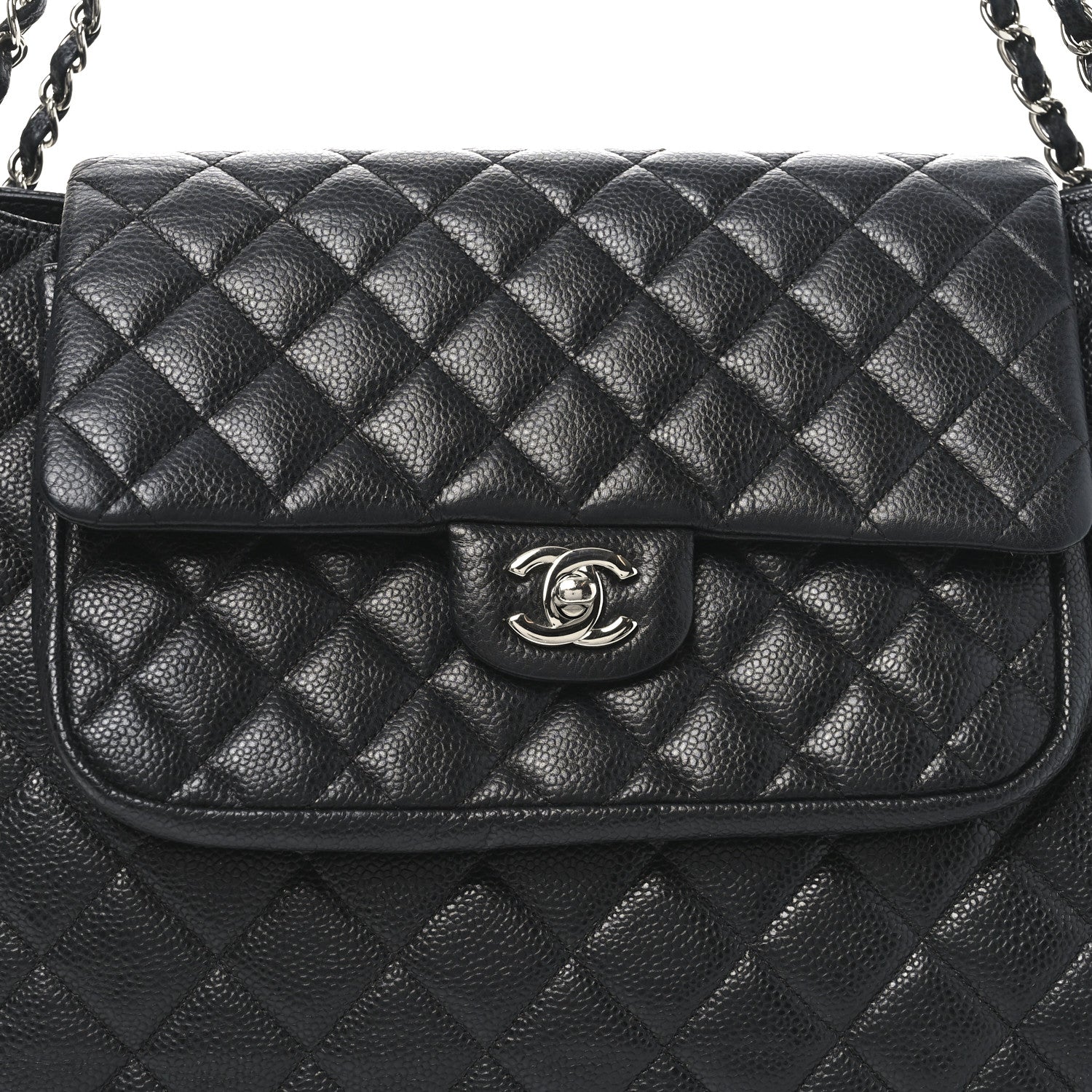 Chanel Caviar Quilted Flap Tote Black 8 of 10