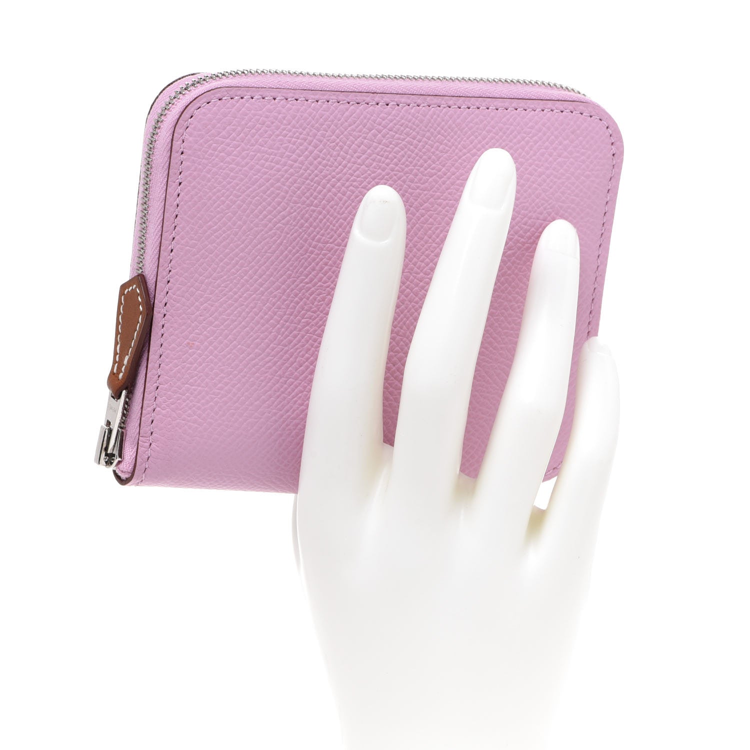 Hermes Epsom Silk'in Compact Wallet Mauve Sylvestre 2 of 8