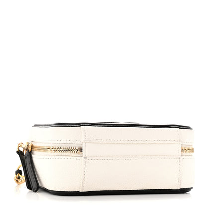 Chanel Caviar Quilted Small CC Filigree Vanity Case White Black 4 of 11