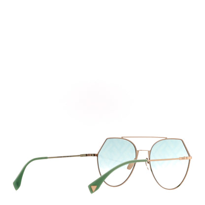 Fendi Metal Geometric Sunglasses FF 0194/S Green 3 of 8