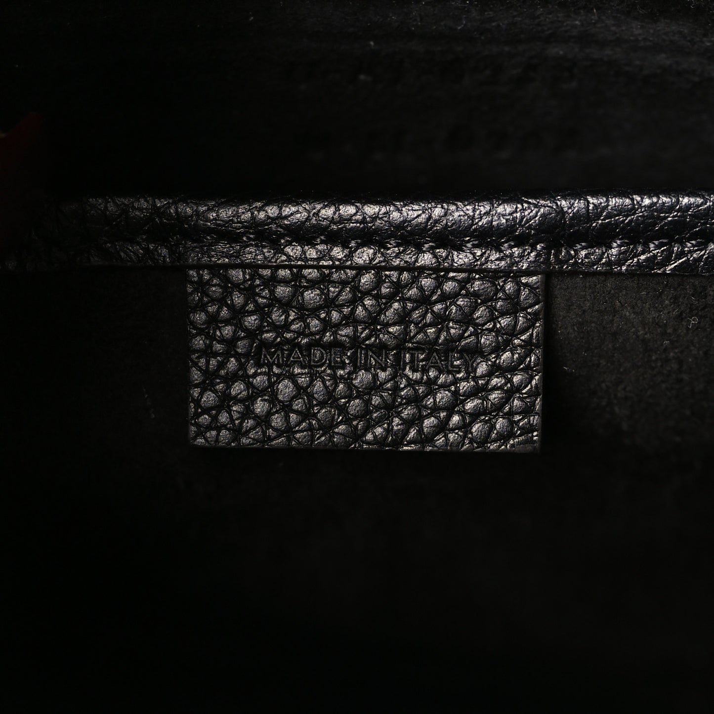 Drummed Calfskin Nano Luggage Black