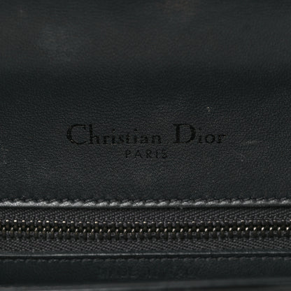 Christian Dior Metallic Patent Micro-Cannage Medium Diorama Flap Bag Graphite 6 of 9