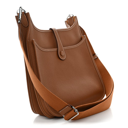 Hermes Taurillon Clemence Evelyne III PM Gold 3 of 11