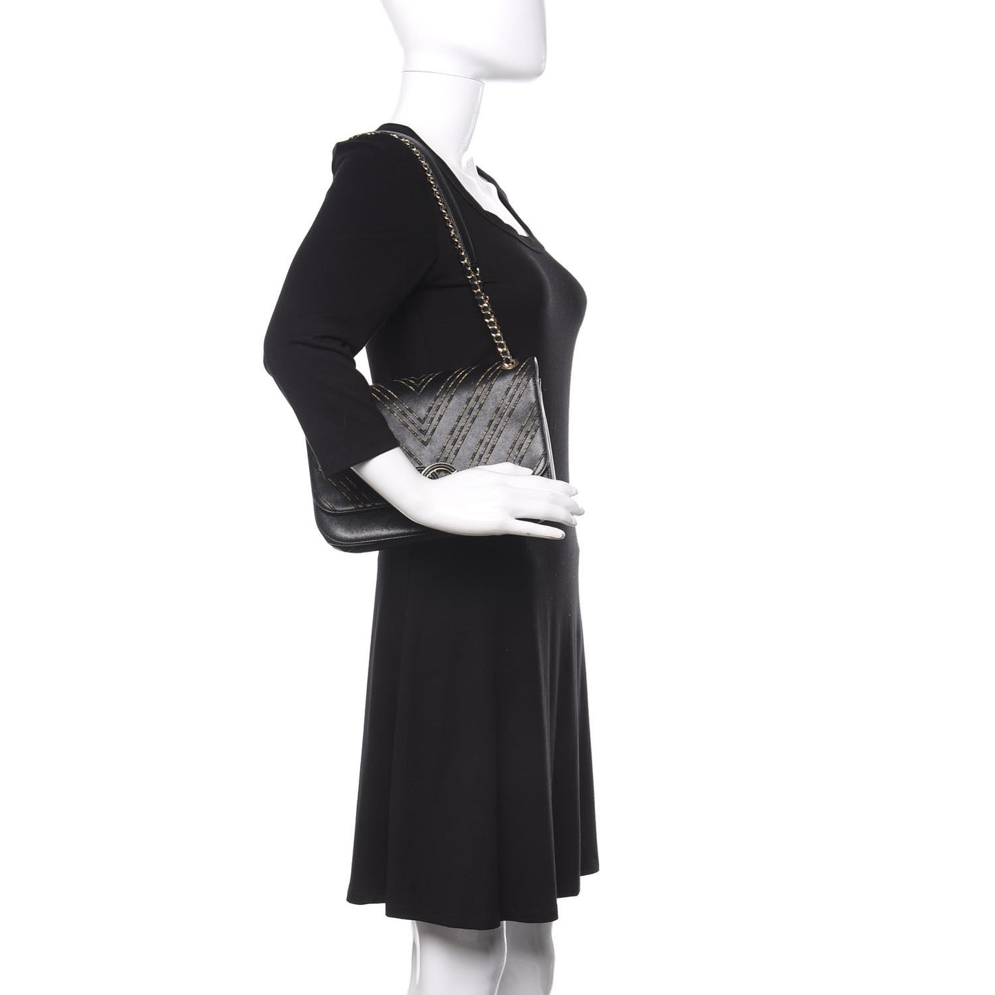 Sheepskin Chain CC Subtle Flap Black