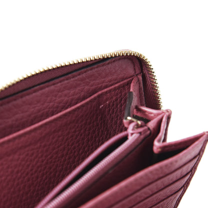 Gucci Pebbled Calfskin Soho Zip Around Wallet Peonia Flower 11 of 11