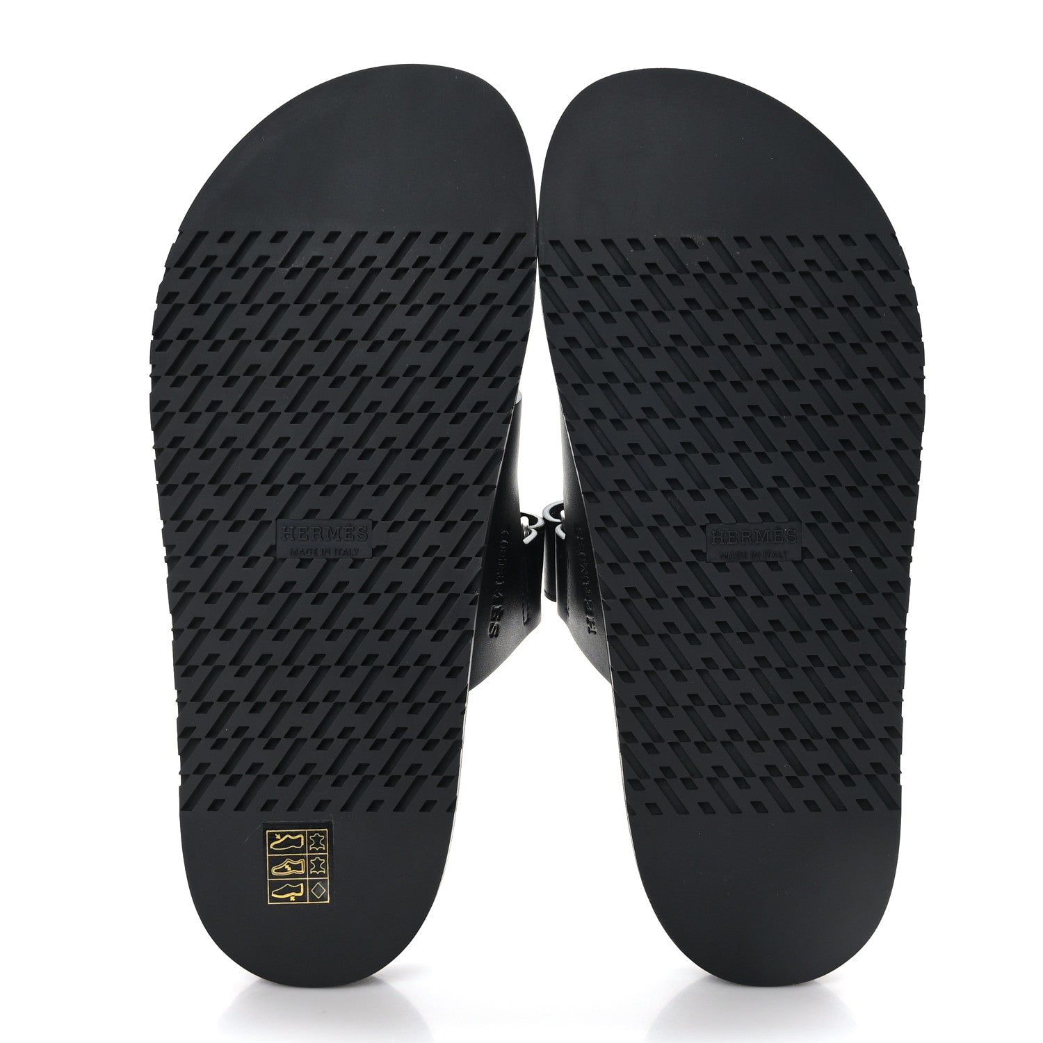 Hermes Calfskin Womens Chypre Sandals 39.5 Black 5 of 9