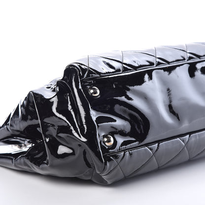 Chanel Patent Quilted Medium Cells Tote Black 8 of 9