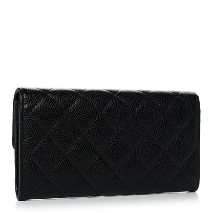 Chanel Caviar Quilted Large Gusset Flap Wallet Black 3 of 13
