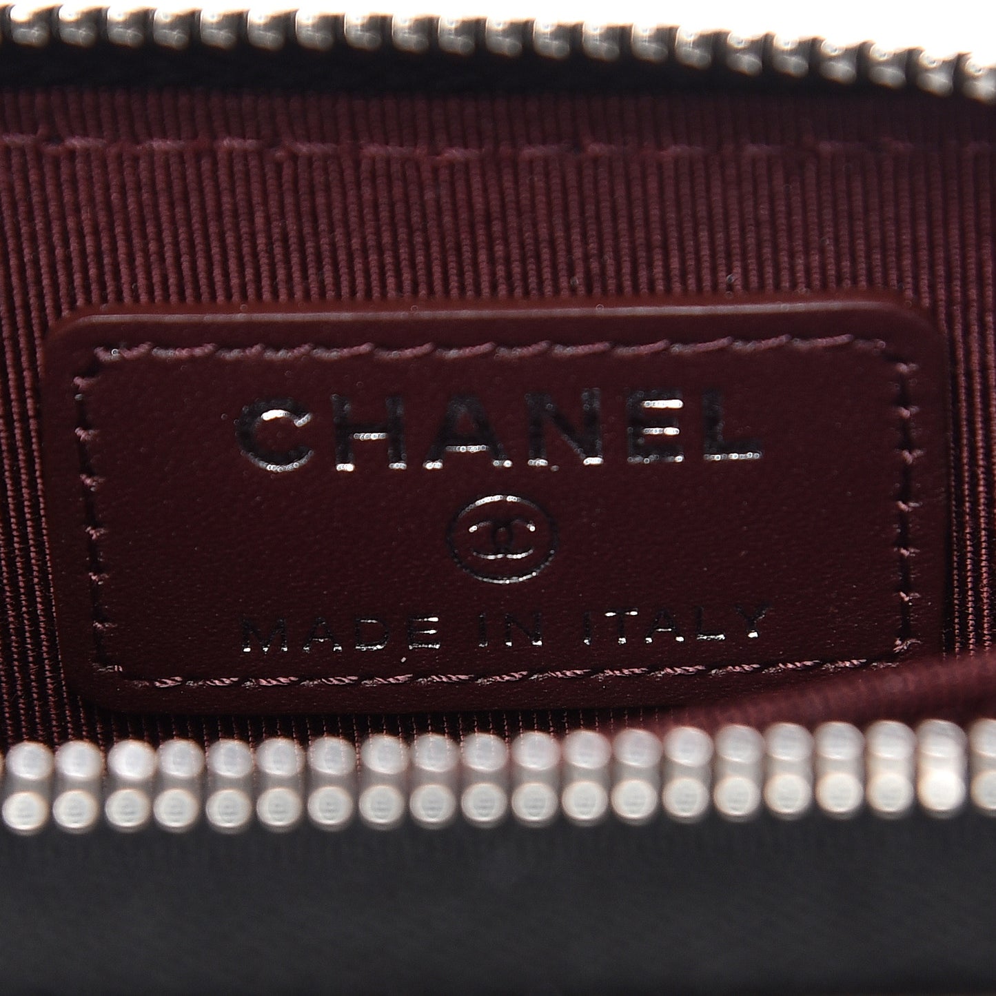 Caviar Quilted Zip Coin Purse Black