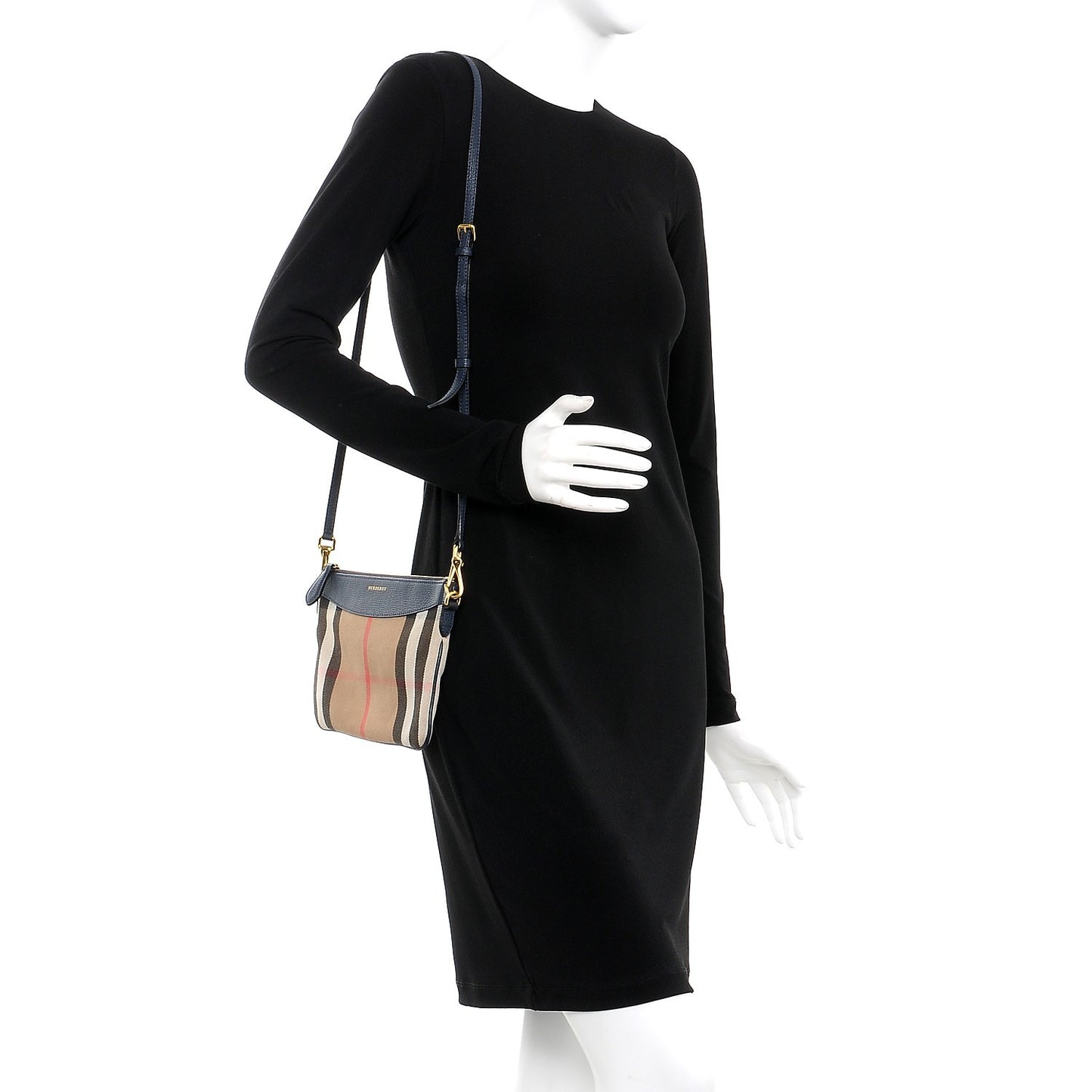 House Check Derby Peyton Crossbody Clutch Bag Navy