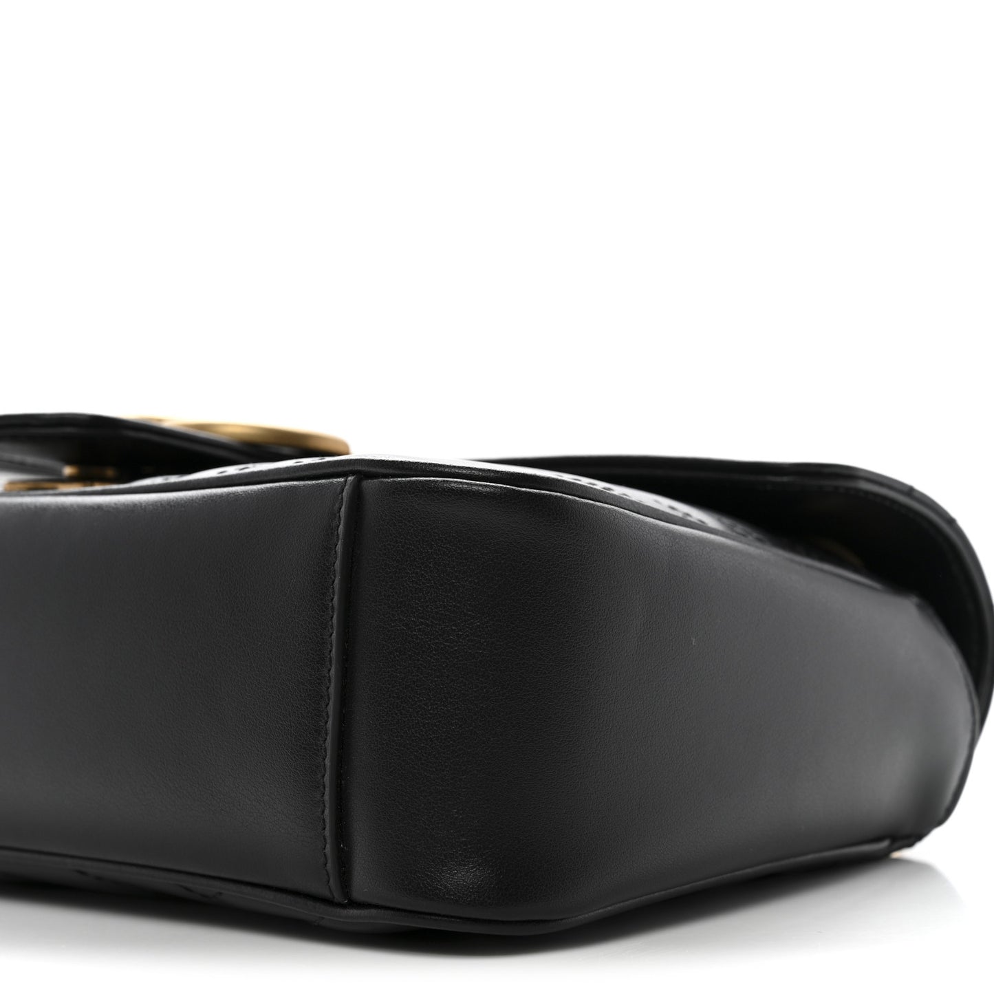 Calfskin Matelasse Small GG Marmont Shoulder Bag Black