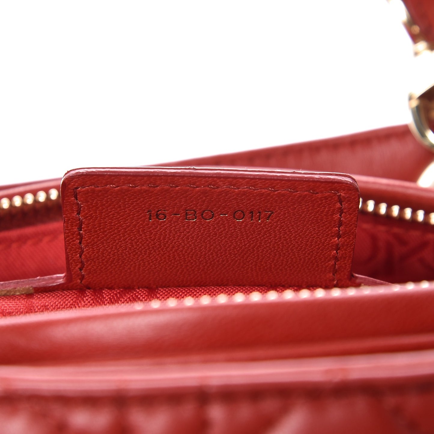 Lambskin Cannage Medium Lady Dior Red