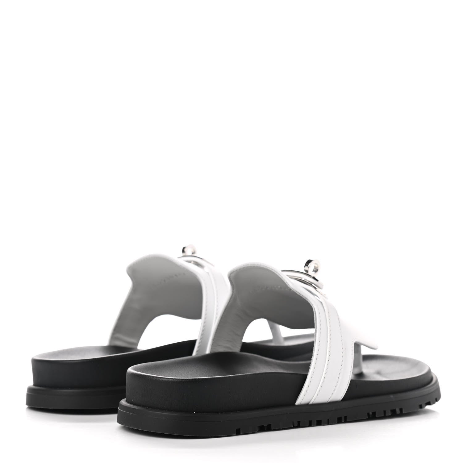 Hermes Calfskin Womens Empire Sandals 36 White 4 of 8