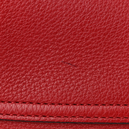 Gucci Cellarius Calfskin Feline GG Marmont Flap Shoulder Bag Vulcanic Red 11 of 13