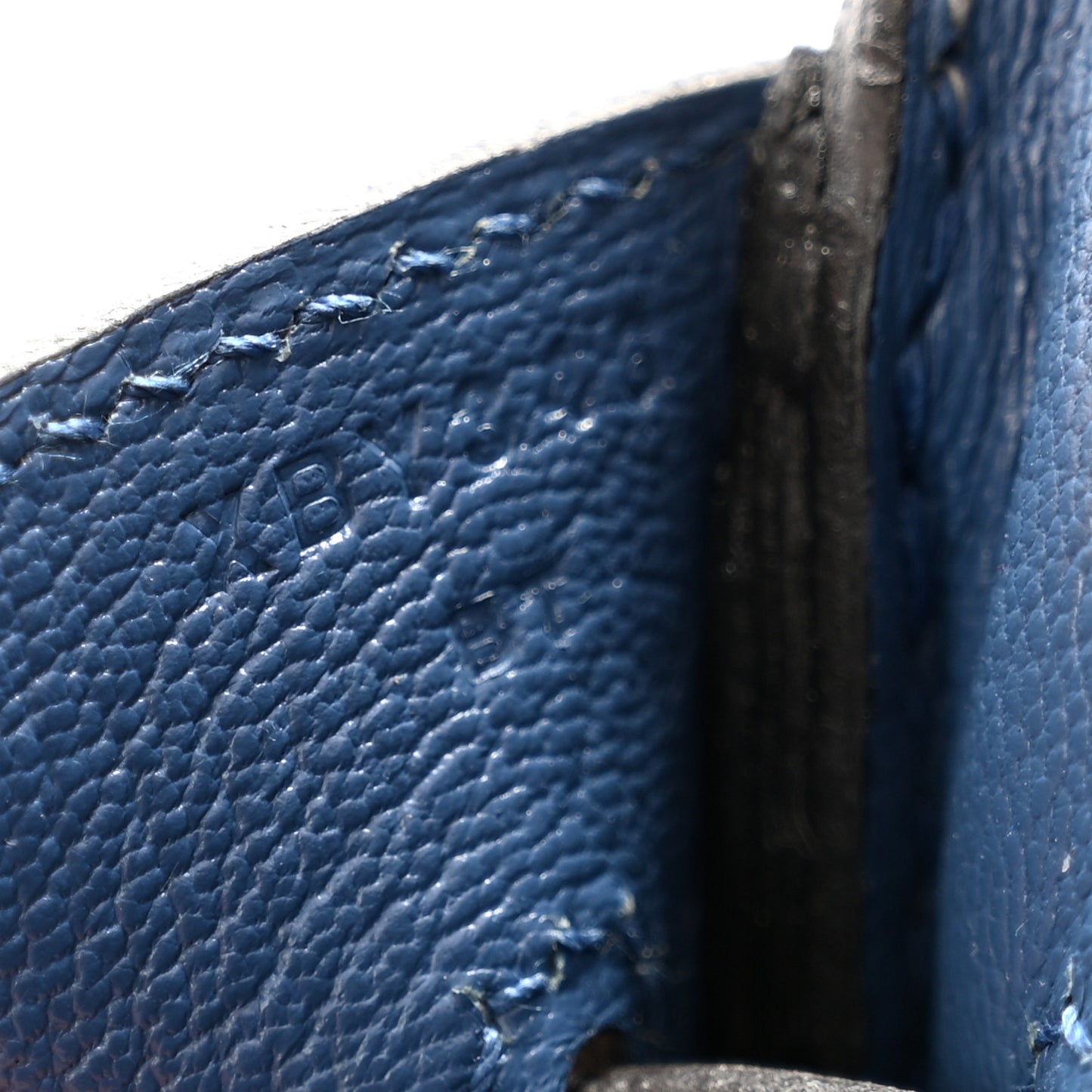 Togo Verso Birkin 35 Gris Mouette Bleu Agate