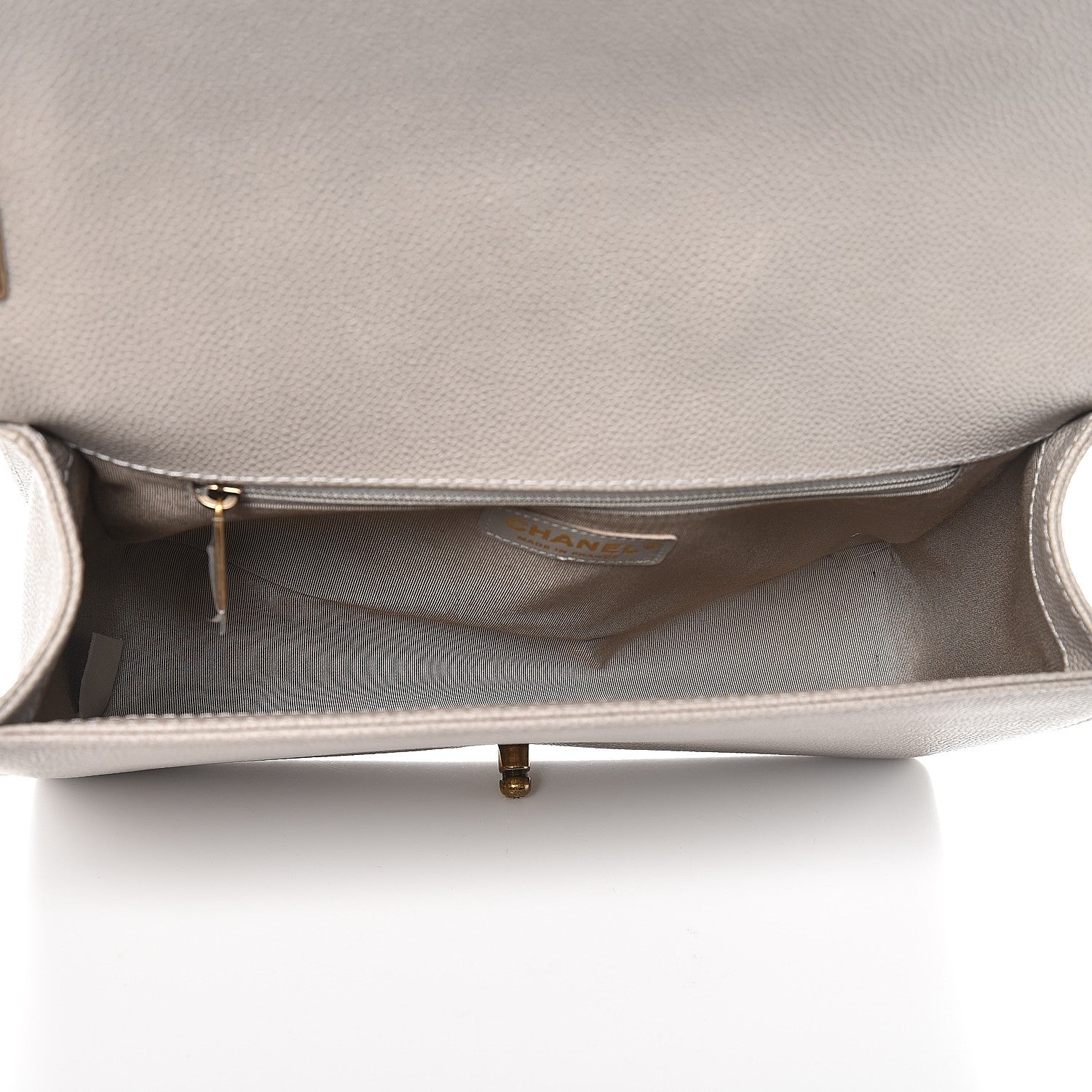 Chanel Caviar Quilted New Medium Boy Flap Light Grey 7 of 10