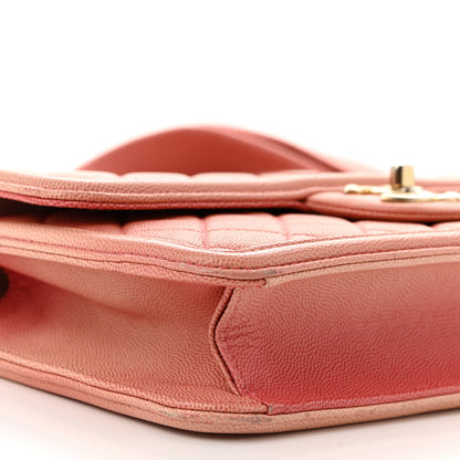 Chanel Caviar Quilted Medium Sunset On The Sea Flap Coral 9 of 10