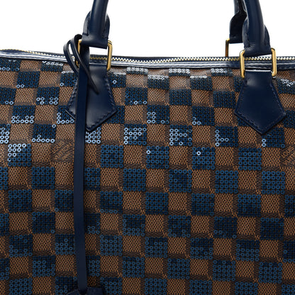 Louis Vuitton Damier Paillettes Speedy 30 Blue 11 of 11