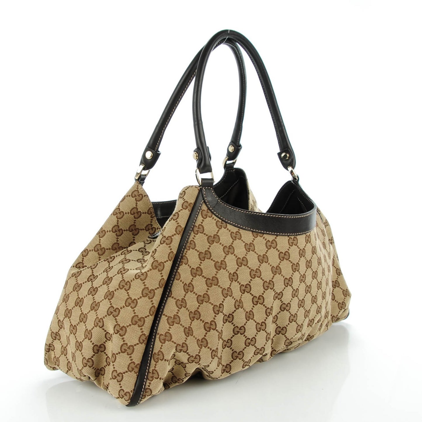 Monogram Large D Gold Hobo Dark Brown