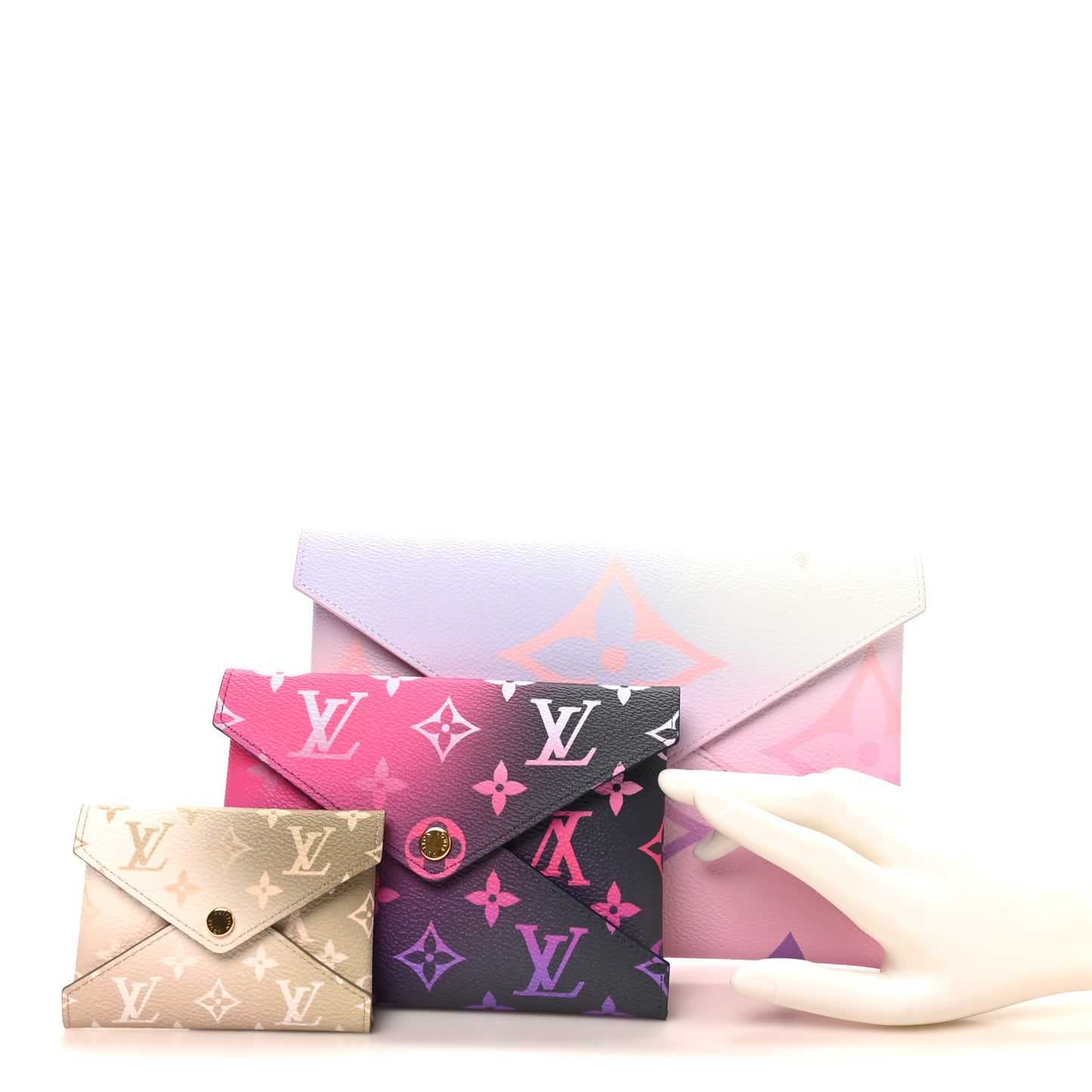 Monogram Giant Spring in the City Kirigami Pochette Set Sunrise Pastel Midnight Fuchsia Sunset Kaki