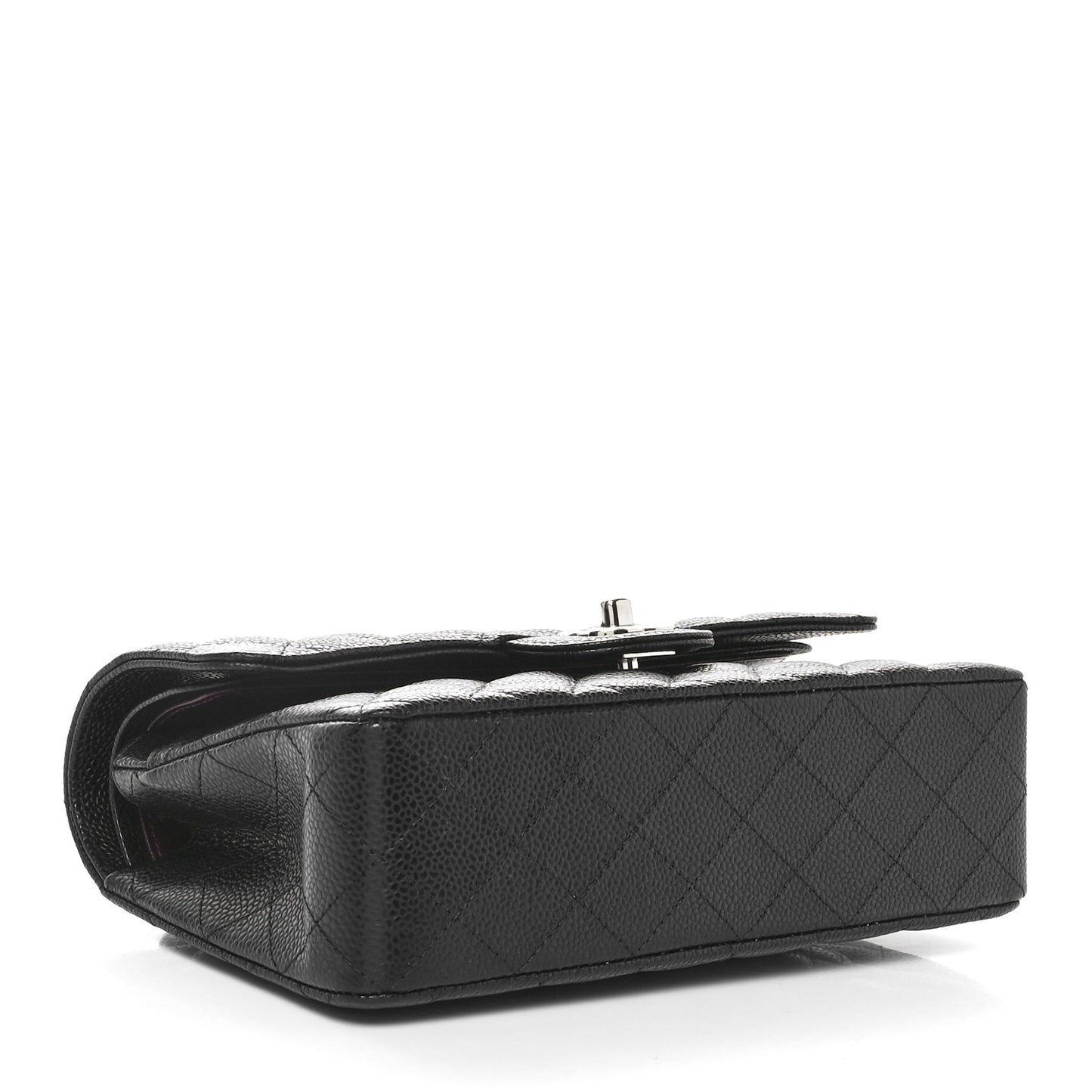 Caviar Quilted Small Double Flap Black