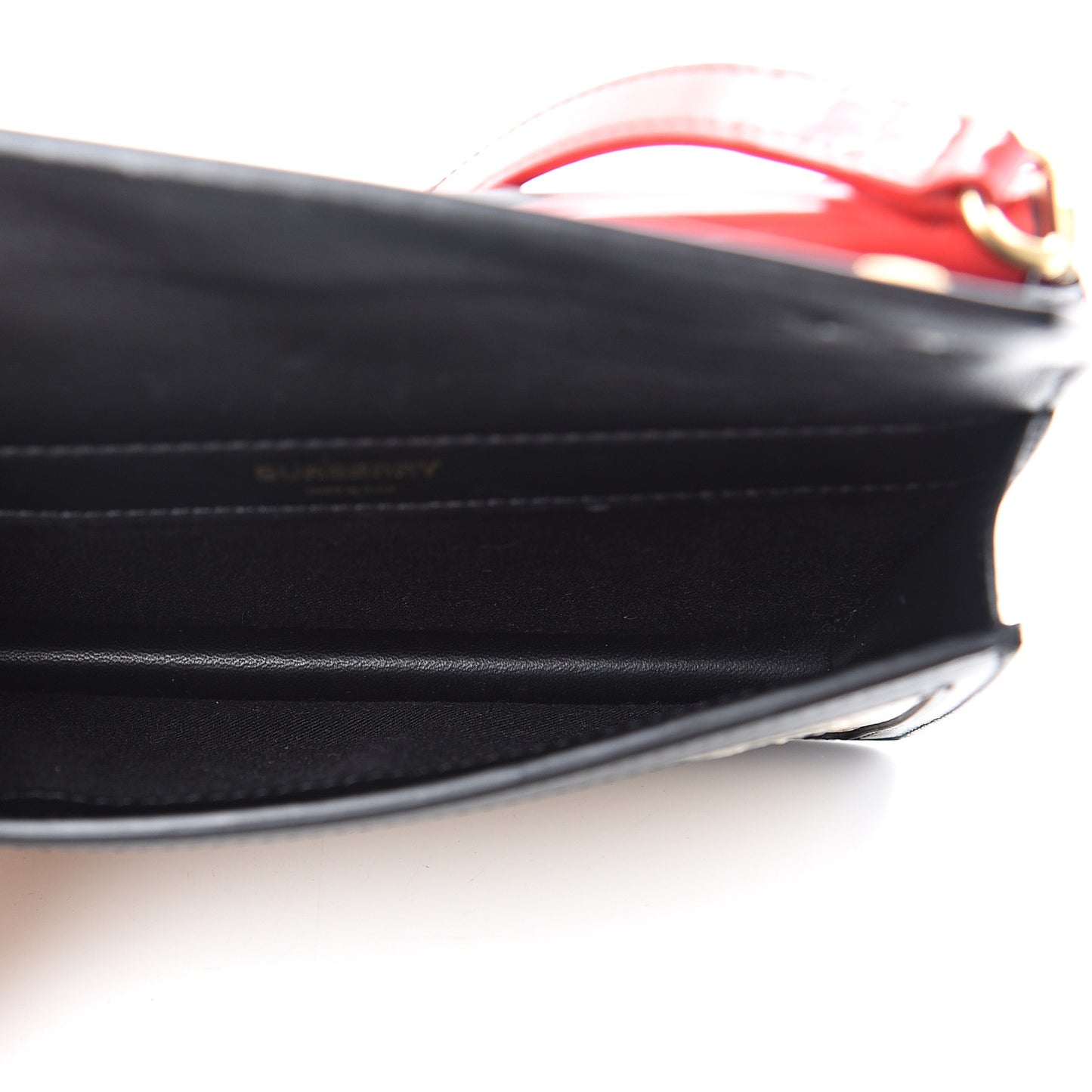 Calfskin Lizard Embossed Mini Title Bag with Pocket Black Honey